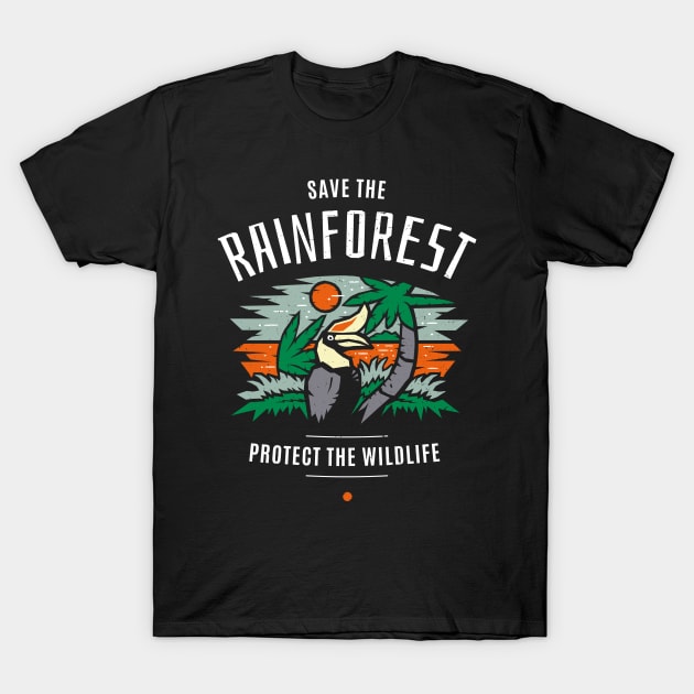 Save the Rainforest Protect the Wildlife T-Shirt by bangtees